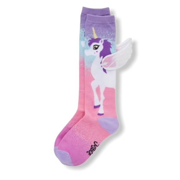 Justice Other - 10 pairs of Unicorn Knee High Socks with Wings